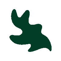 apolondon green leaf shape blob Sticker