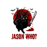 Black Cat Halloween Sticker