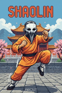 ABCNT fight ninja meditation focus GIF