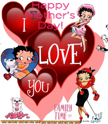 peggyhayestumlin giphygifmaker giphyattribution gif betty boop i love you happy mothers day family time pup GIF