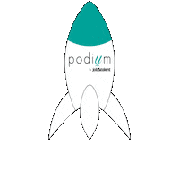 Rocket Rakett Sticker by Podium