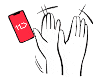 11stcorp shopping clapping box shop now Sticker