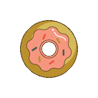 WeAreChipper food hungry eating donut Sticker