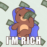 Im Rich Teddy Bear GIF by BEARISH
