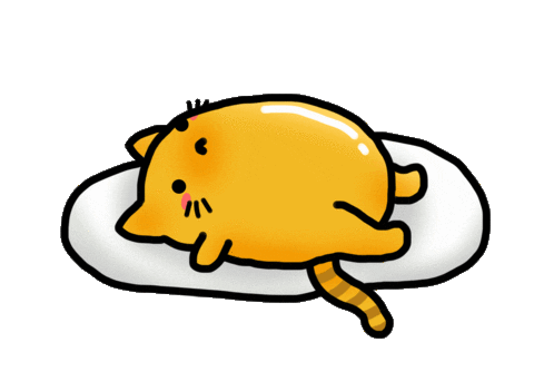 Egg Yolk Cat Sticker by Laugh And Belly