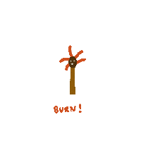 Kinings burn flame matchstick korek Sticker