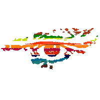 thejazzp glitch color orange eye Sticker