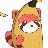 Red Panda Bananas Sticker