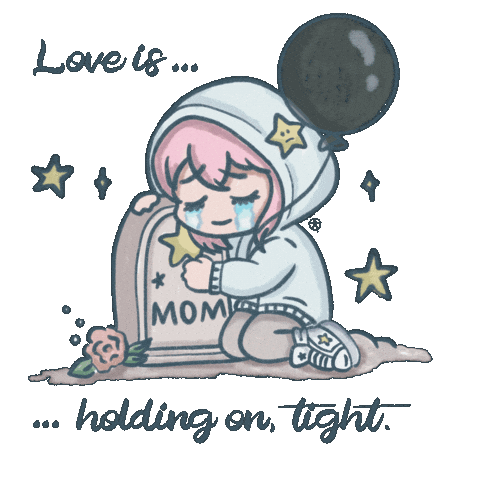 BuildsByStar love sad star mom Sticker