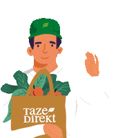 Tazedirekt yemek organik alisveris lezzetli Sticker