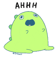 Excited Dino Sticker