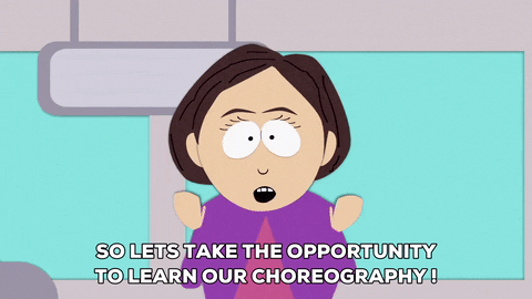teacher choreography GIF by South Park 
