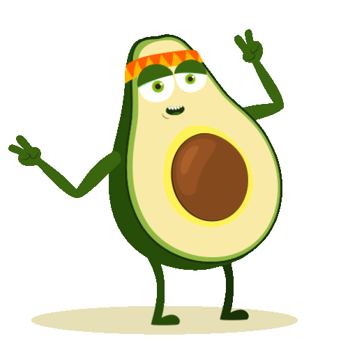 scmasha giphyupload character fruit avocado Sticker