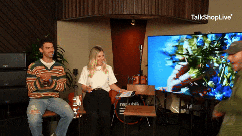Excited Jonas Brothers GIF by TalkShopLive