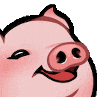 KritzelPixel laugh pig piggy tiffy Sticker