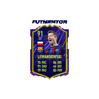 Robert Lewandowski Barcelona Sticker by FUT Mentor