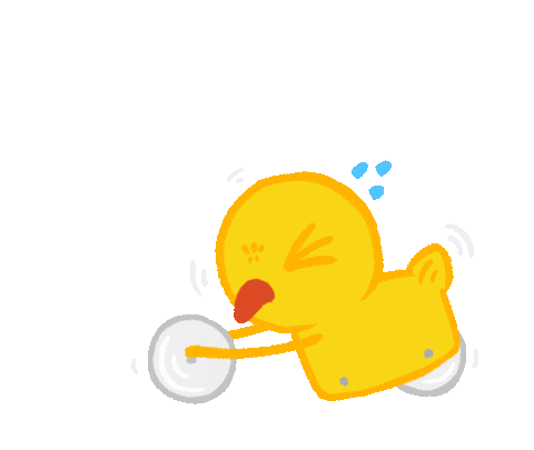 Crazy Wheeln Bird Sticker