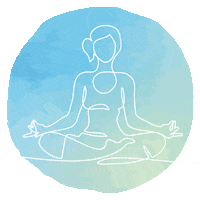 Yoga Breathe Sticker by infodesignerin