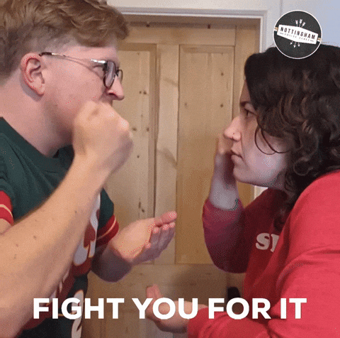 Rock Paper Scissors Fight GIF by Nottingham Roller Derby