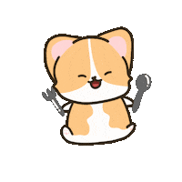 Hungry Corgi Sticker