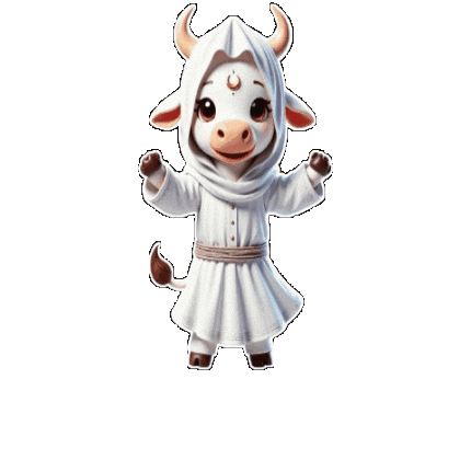 sagemoohammad sticker moon jumping cow Sticker