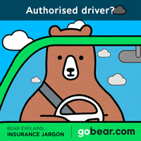 gobear cute cartoon car bear GIF