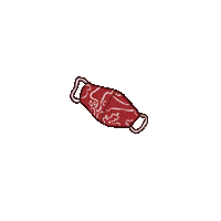 eurekaofficial red mask indonesia eureka Sticker
