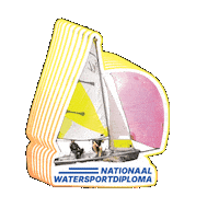 nationaalwatersportdiploma zeilen nwd cwo zeilboot Sticker