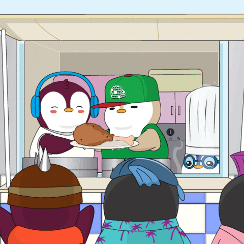 Pumpkin Pie Family GIF by Pudgy Penguins