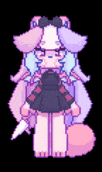 Oriineku pixel pixel art pastel knife GIF