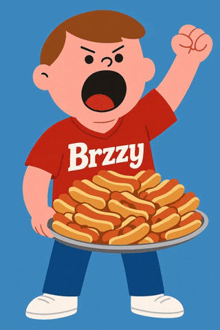 Independence Day Eating GIF by Brzzy