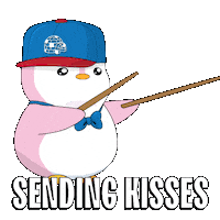 I Love You Kiss Sticker by Pudgy Penguins