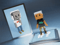 Meebits crypto good morning nft jump GIF