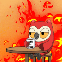 Stressed Everything Is Fine GIF by birb