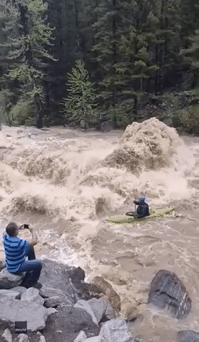 Daring Kayakers Take on Flooded Montana River