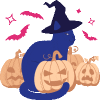 Black Cat Sticker by Ishmish