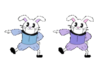 luaart bunnies rabbits cute bunny luke alexander Sticker