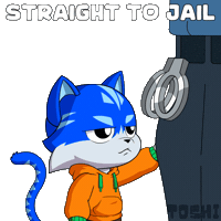 Zero Tolerance Cat Sticker by Toshithecat