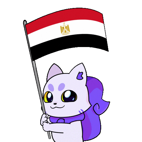 Flag Egypt Sticker by Lucky Kat Studios