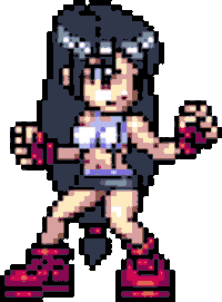 omegachaino pixel gif artist ff7 tifa Sticker