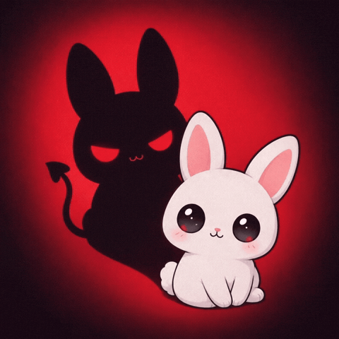 Shadow Bunny & White Bunny