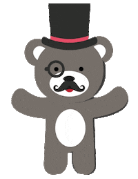 HKIxHooray happy bear hki happy kiddy Sticker