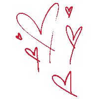 In Love Hearts Sticker