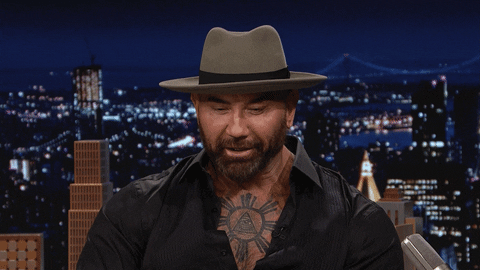 Jimmy Fallon Davebautista GIF by The Tonight Show Starring Jimmy Fallon