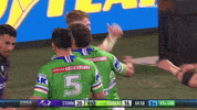 Celebration Nrl GIF by Canberra Raiders