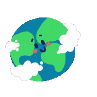 Jessitsoi happy earth clouds planet Sticker