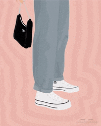 kagdesignco ootd converse prada legsfordays GIF