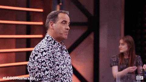 Channel 9 Reaction GIF by LEGO Masters Australia