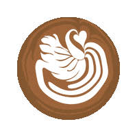 Coffee Swan Sticker by pushandpour