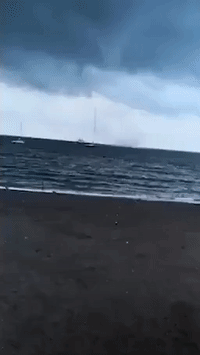 Waterspout Narrowly Misses Boat on Italian Coast